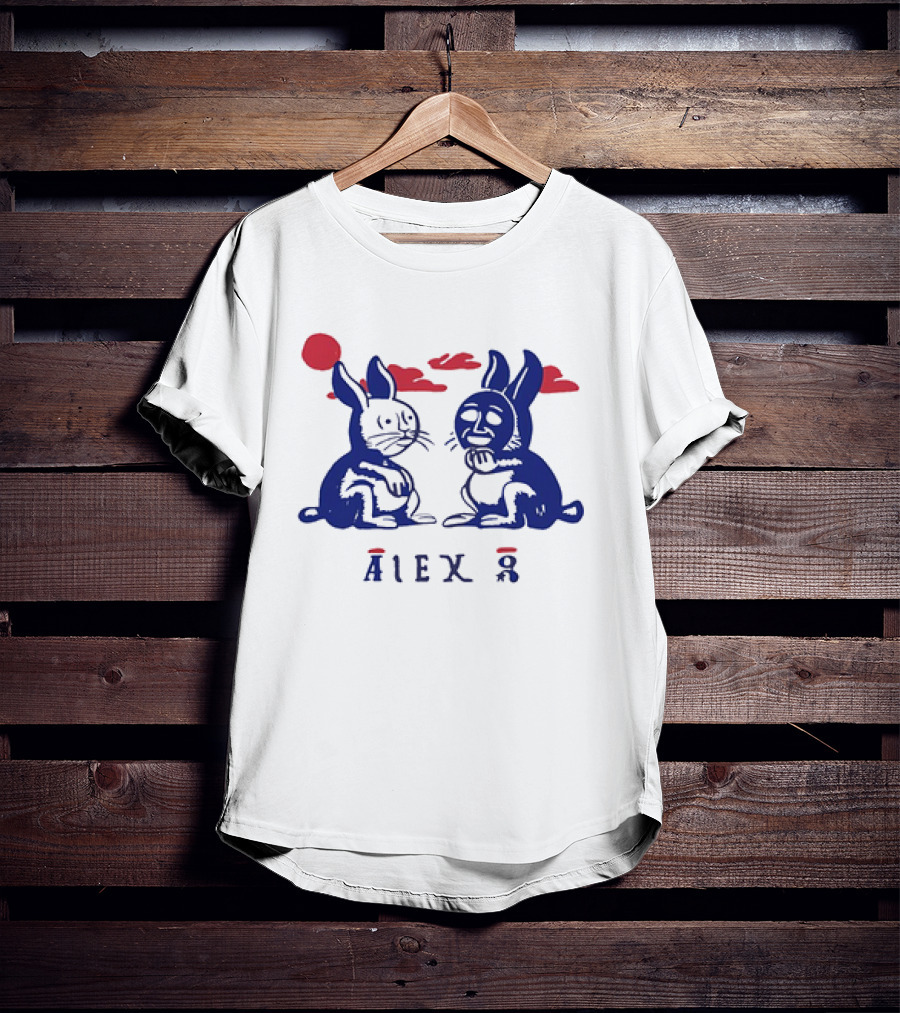 ALEX G Rabbit Duo With Red Clouds T-Shirt