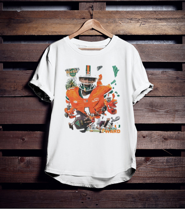 Cam Ward Miami Hurricanes Hard Rock Stadium Football T-Shirt