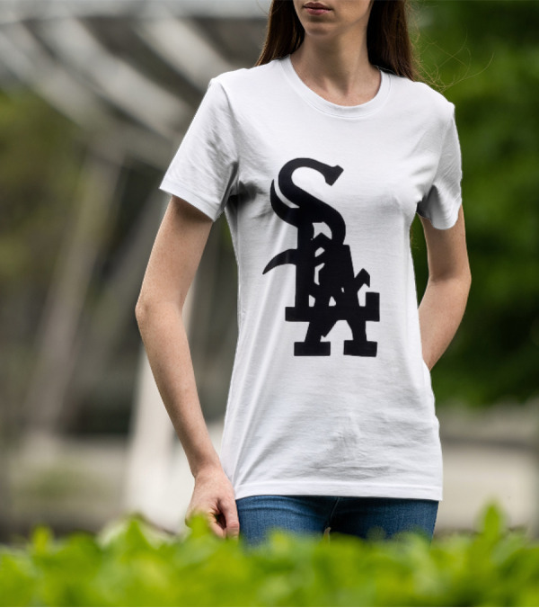 Chicago White Sox And Los Angeles Dodgers Logo Combination T-Shirt