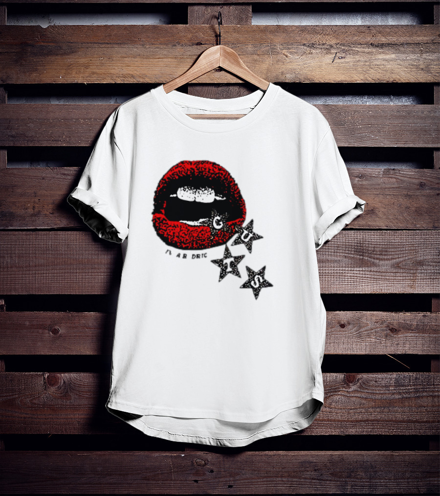 Olivia Rodrigo Guts Red Lips With Stars T-Shirt