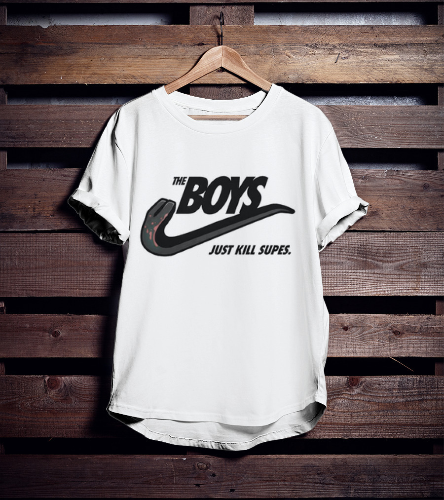 The Boys Just Kill Supes Snake Swoosh T-Shirt