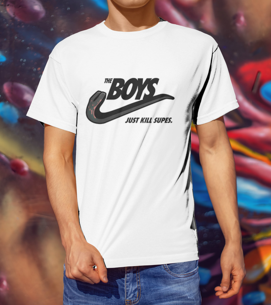 The Boys Just Kill Supes Snake Swoosh T-Shirt