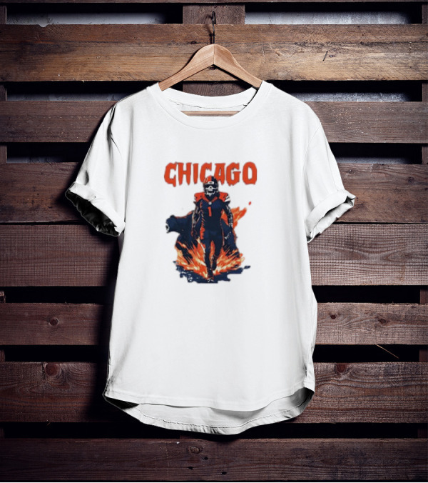 Chicago Bears NFL Fire And Football Fan Gear T-Shirt