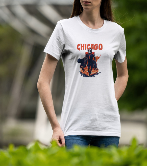 Chicago Bears NFL Fire And Football Fan Gear T-Shirt