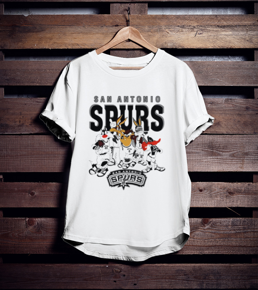 San Antonio Spurs Looney Tunes NBA Basketball Characters T-Shirt