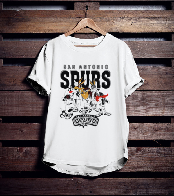San Antonio Spurs Looney Tunes NBA Basketball Characters T-Shirt
