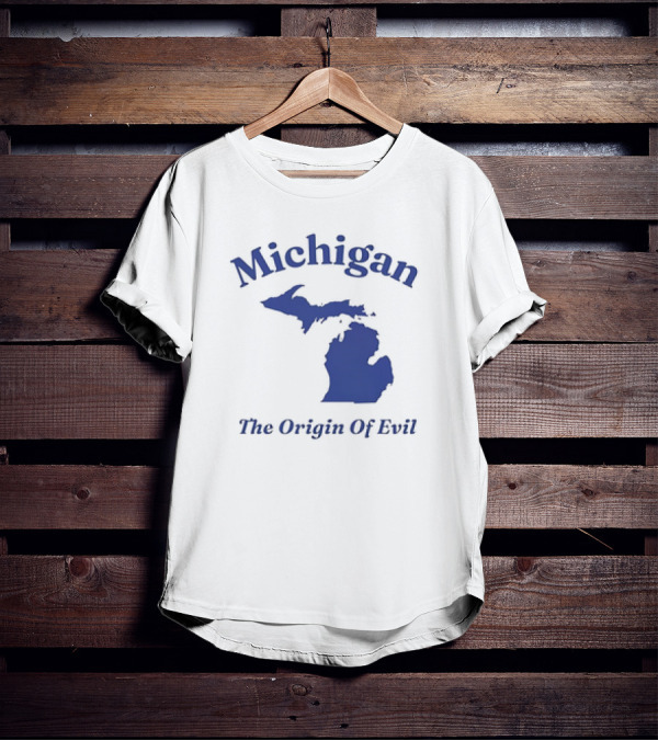 Michigan The Origin Of Evil Map T-Shirt