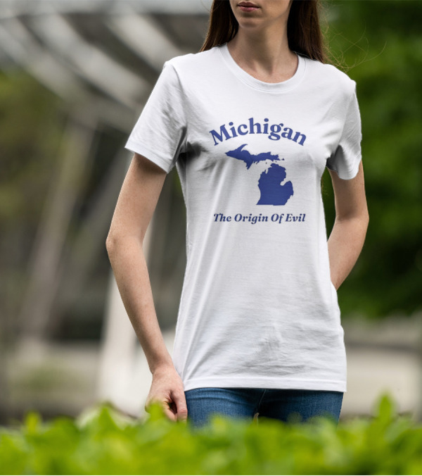 Michigan The Origin Of Evil Map T-Shirt
