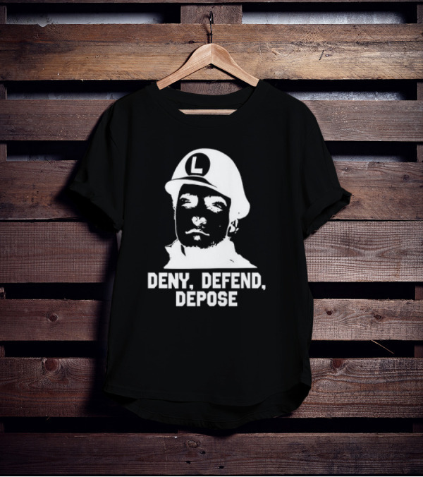 Luigi Mangione L Icon Deny Defend Depose Super Mario Hat T-Shirt