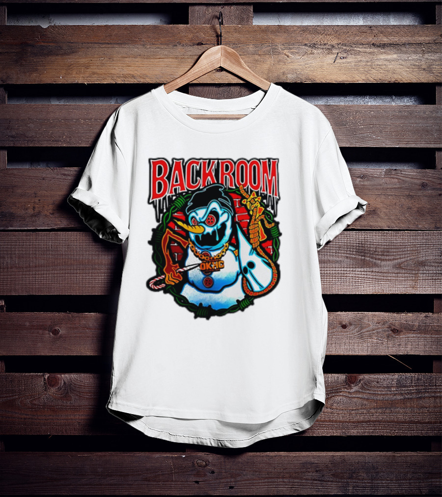 Backroom OKHC Hardcore Snowman Holiday T-Shirt