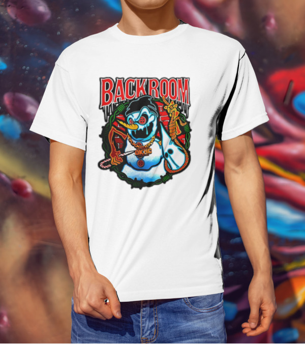 Backroom OKHC Hardcore Snowman Holiday T-Shirt