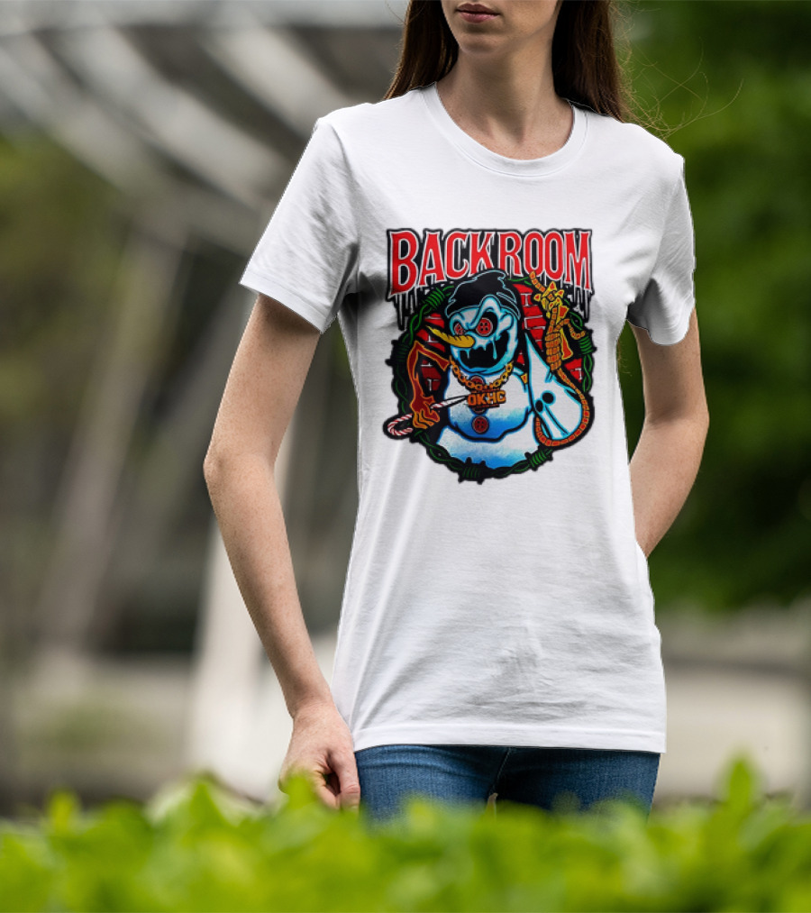 Backroom OKHC Hardcore Snowman Holiday T-Shirt