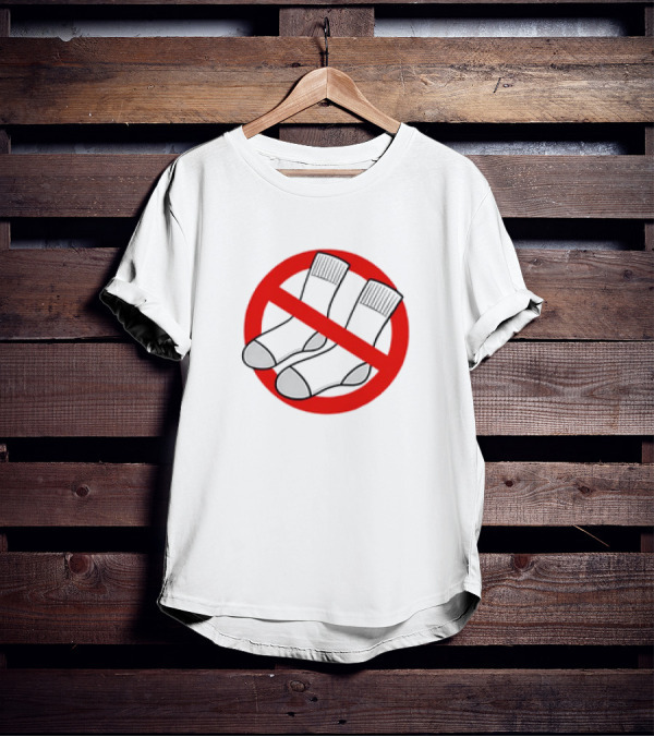 No Socks Symbol Keine Socken T-Shirt