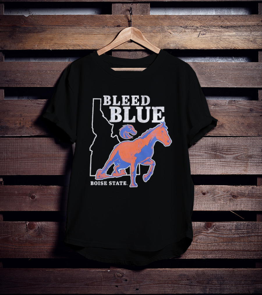 Bleed Blue Boise State Broncos Vintage Logo Idaho T-Shirt