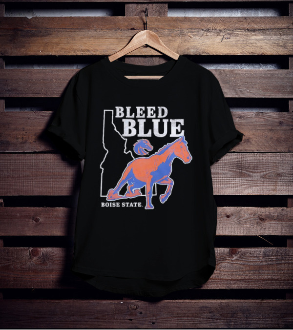 Bleed Blue Boise State Broncos Vintage Logo Idaho T-Shirt