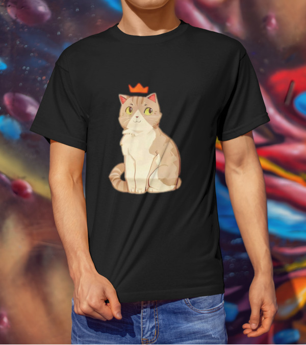 Good Times Cat With Orange Crown T-Shirt