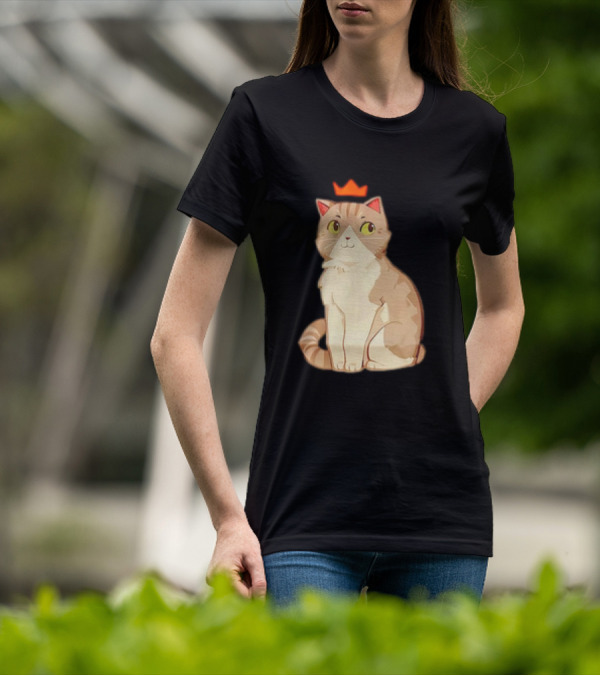 Good Times Cat With Orange Crown T-Shirt