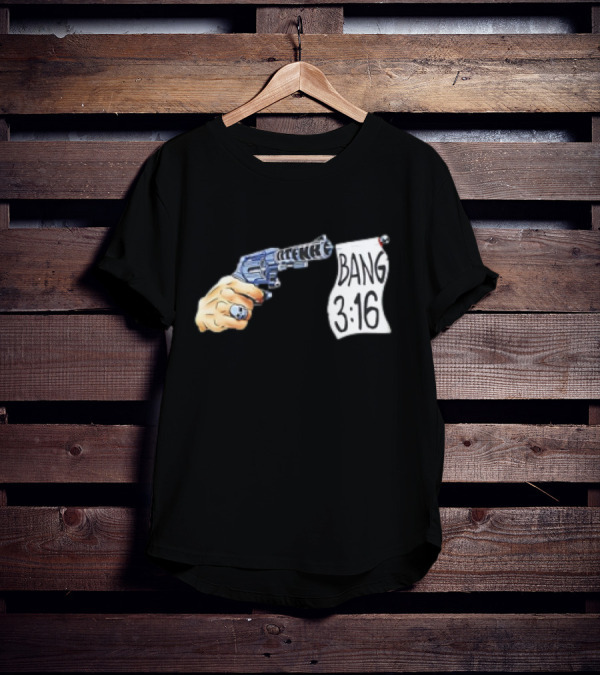 Bang 3 16 Off The Rope Gun Cartoon T-Shirt