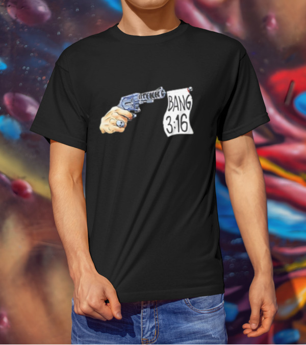 Bang 3 16 Off The Rope Gun Cartoon T-Shirt