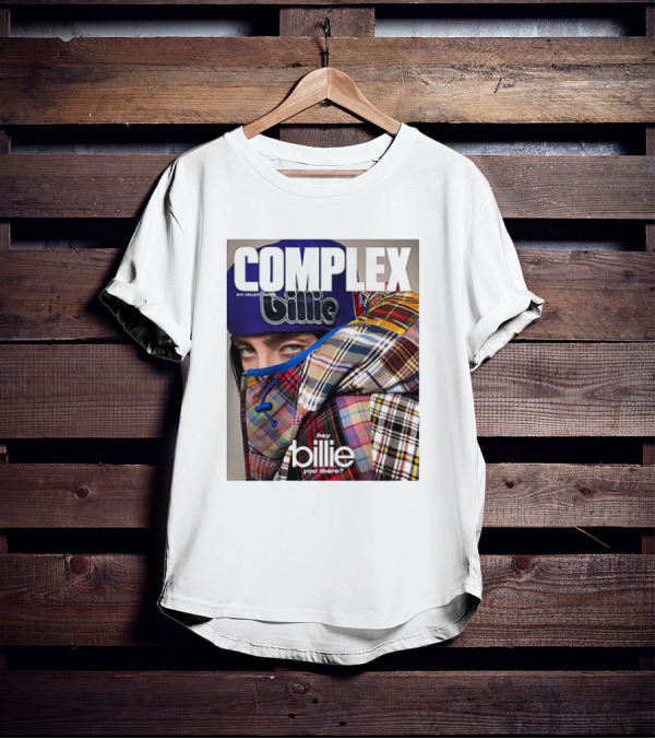 Complex Magazine Cover Billie Eilish Hey Billie You There Plaid Patchwork T-Shirt