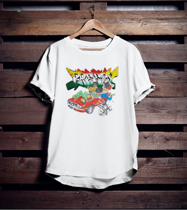 Breezy South Africa Cartoon Car Dice T-Shirt