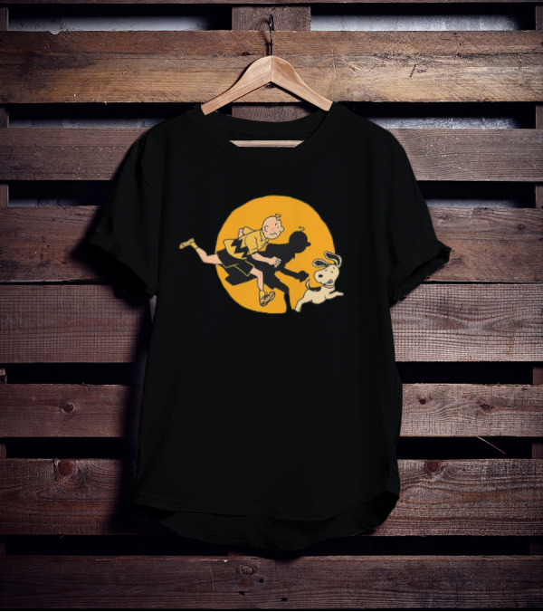 Charlie Brown And Snoopy Adventure Inspired By Tintin T-Shirt