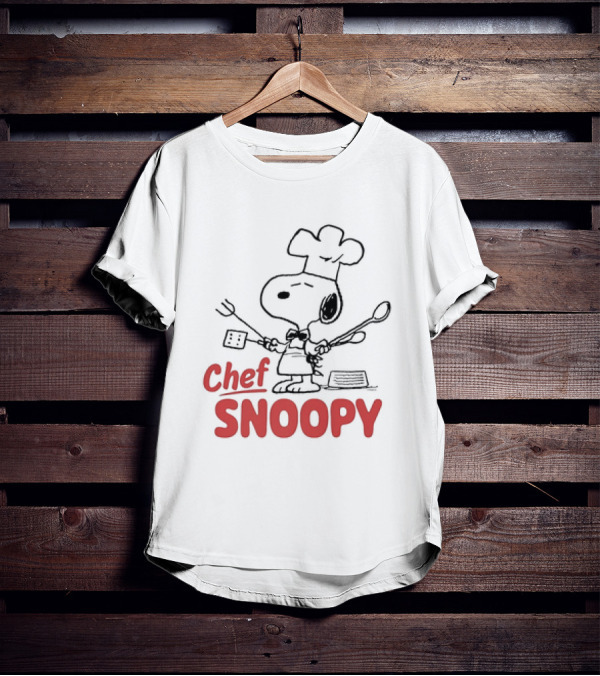 Peanuts Chef Snoopy Cooking Cartoon Character T-Shirt