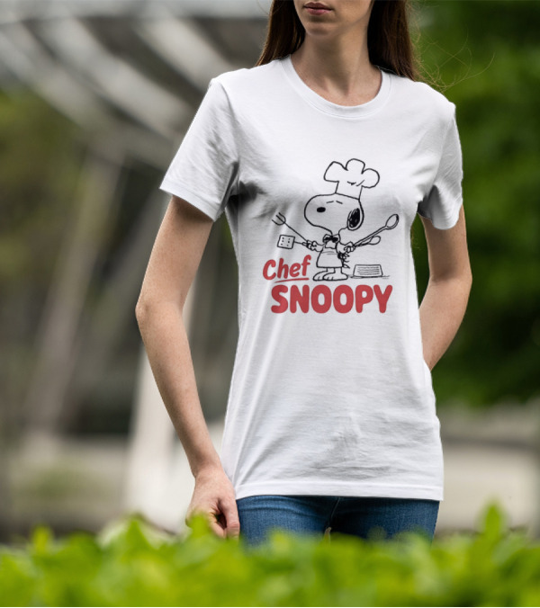 Peanuts Chef Snoopy Cooking Cartoon Character T-Shirt