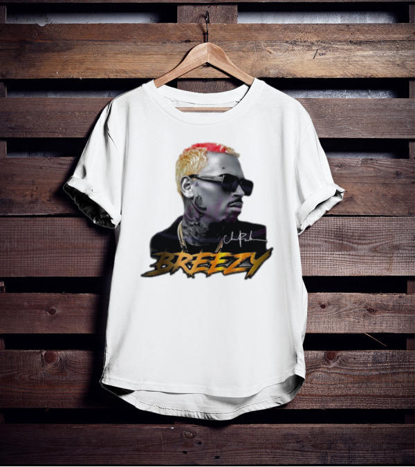 Breezy Chris Brown Signature Style With Sunglasses And Blonde Hair T-Shirt
