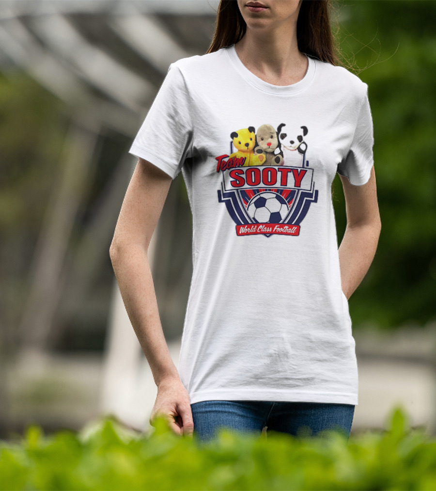 Team Sooty World Class Football Soccer Badge Trio T-Shirt