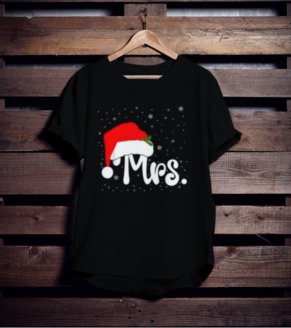 Mrs Santa Claus Christmas Matching Couples T-Shirt