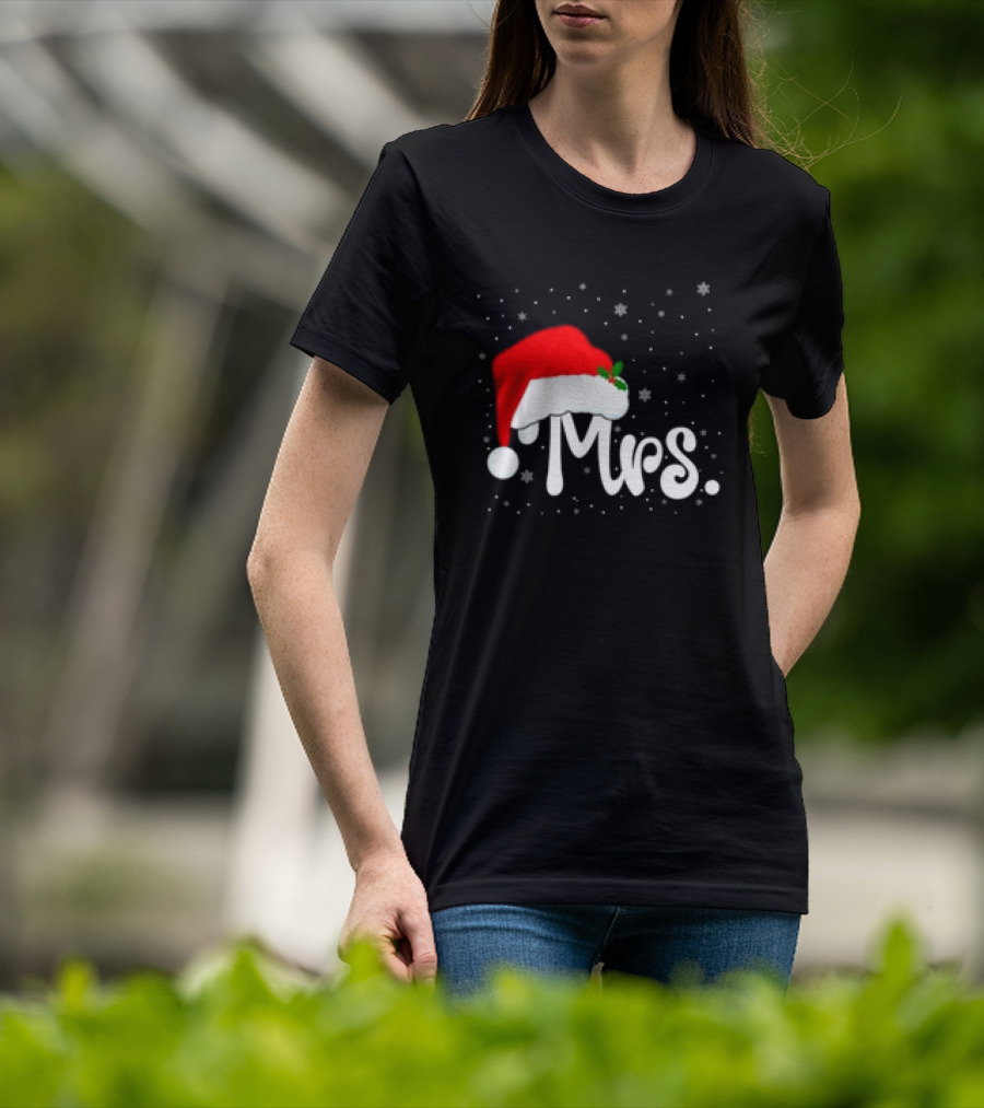 Mrs Santa Claus Christmas Matching Couples T-Shirt