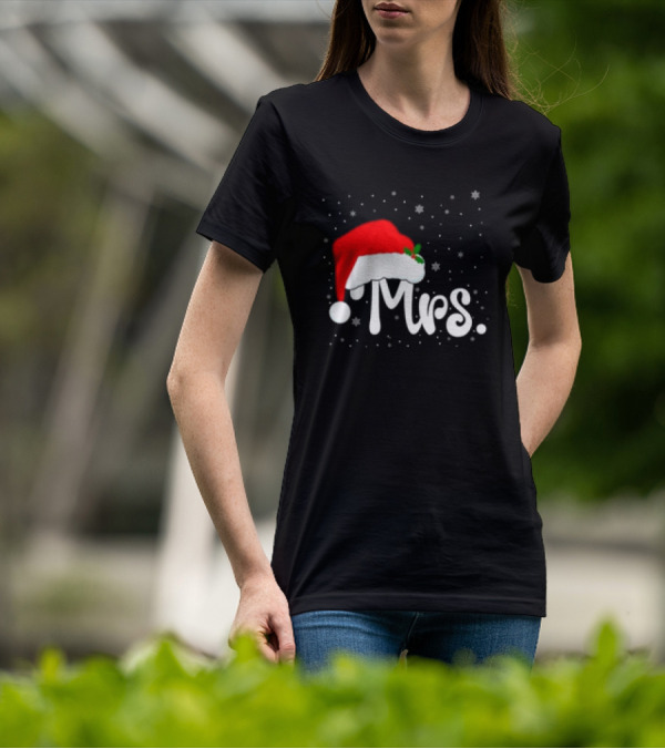 Mrs Santa Claus Christmas Matching Couples T-Shirt