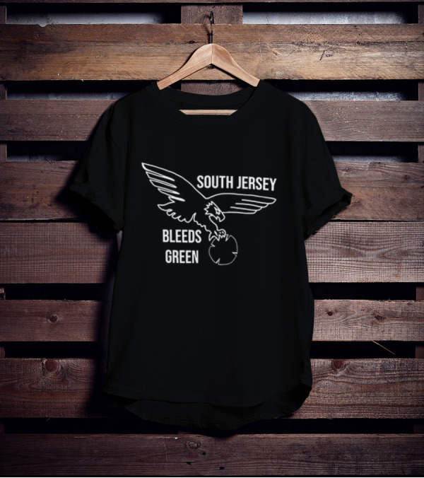 South Jersey Bleeds Green Eagle Football Passion T-Shirt