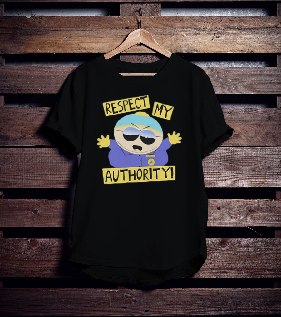 South Park Respect My Authority Cartman Police Badge Sunglasses T-Shirt