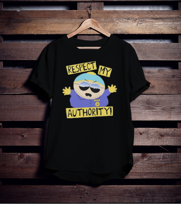 South Park Respect My Authority Cartman Police Badge Sunglasses T-Shirt