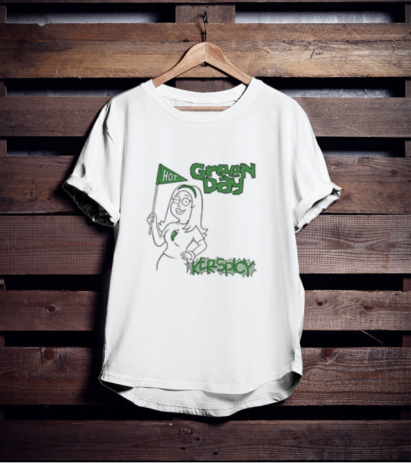 Green Day Hot Ker Spicy Banner Character T-Shirt