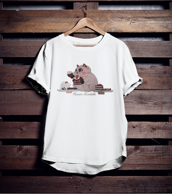Moriah Elizabeth Cat Enjoying Cakes T-Shirt