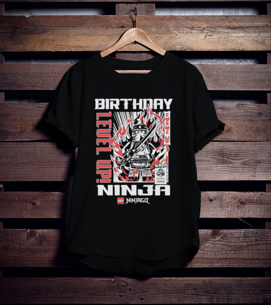 Birthday Level Up Ninja LEGO Ninjago Fire T-Shirt