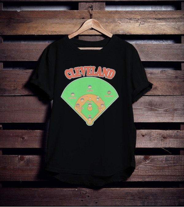 Cleveland Baseball Lineup Stephen Josh Bo Justin Shane Josh Lane Johnny T-Shirt