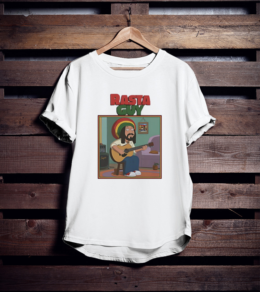 Peter Griffin Playing Guitar With Rasta Hat T-Shirt