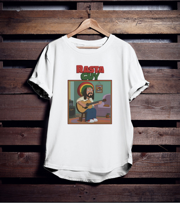 Peter Griffin Playing Guitar With Rasta Hat T-Shirt