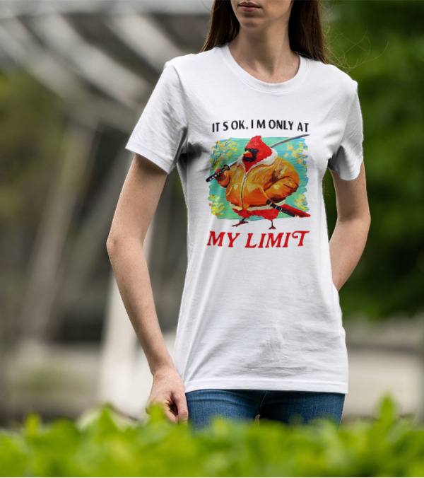IT'S OK I'M ONLY AT MY LIMIT Samurai Cardinal With Sword In Orange Coat T-Shirt