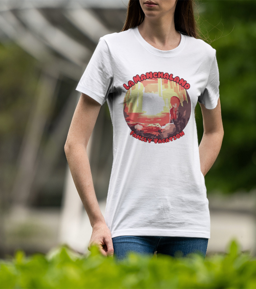 La Manchaland Family Vacation Sci-Fi Adventure Scene T-Shirt