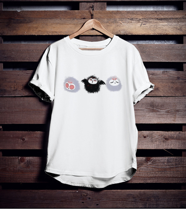 Mini Stolas Cute Fluffy Creatures Trio T-Shirt