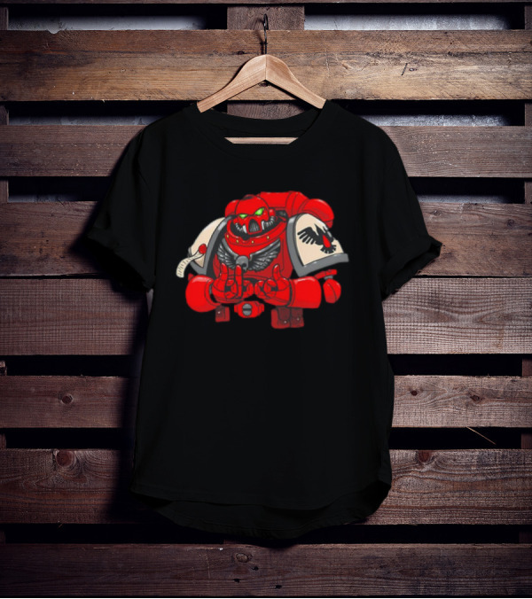 Be Positive Thieving Magpie Knight Space Marine Winged Armor T-Shirt