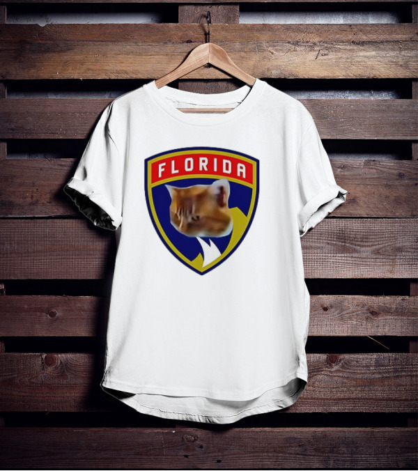 Florida Cat Face Panthers Emblem T-Shirt