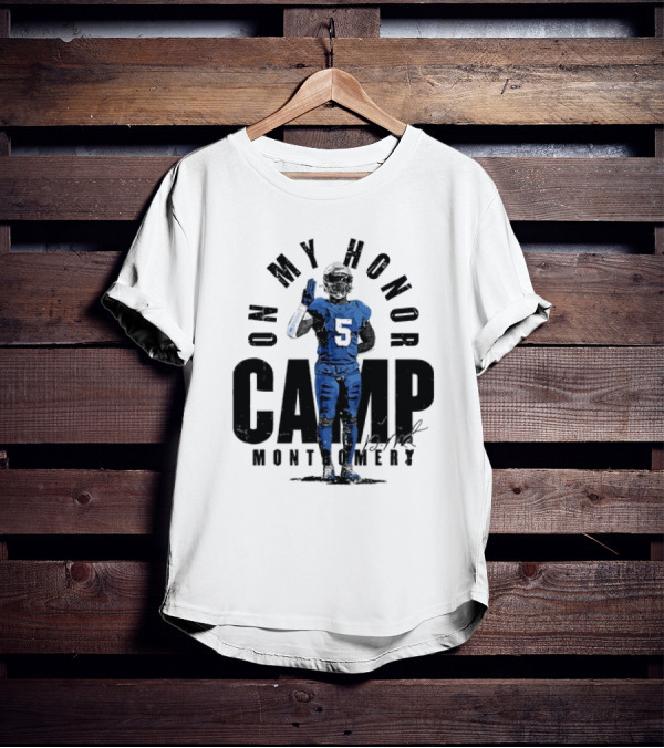On My Honor Camp Montgomery David Montgomery Signature 5 Football Player T-Shirt