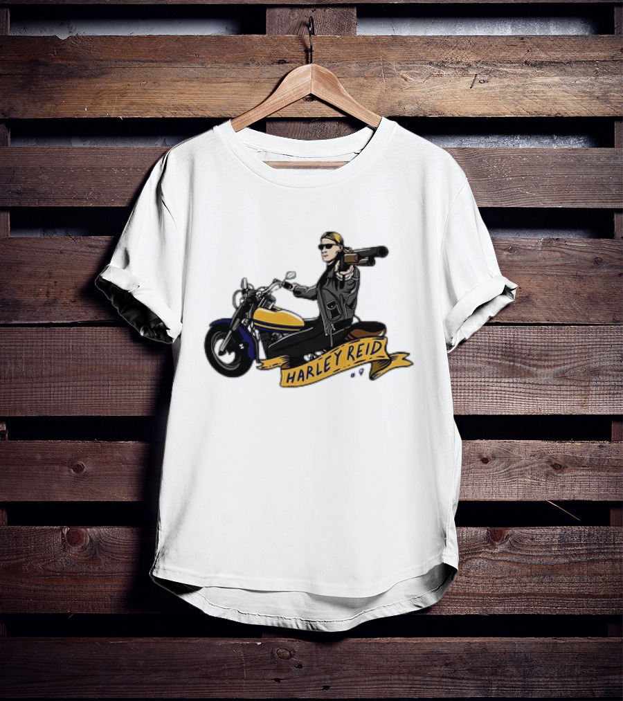 Harley Reid AFL West Coast Eagles Motorcycle Cartoon T-Shirt