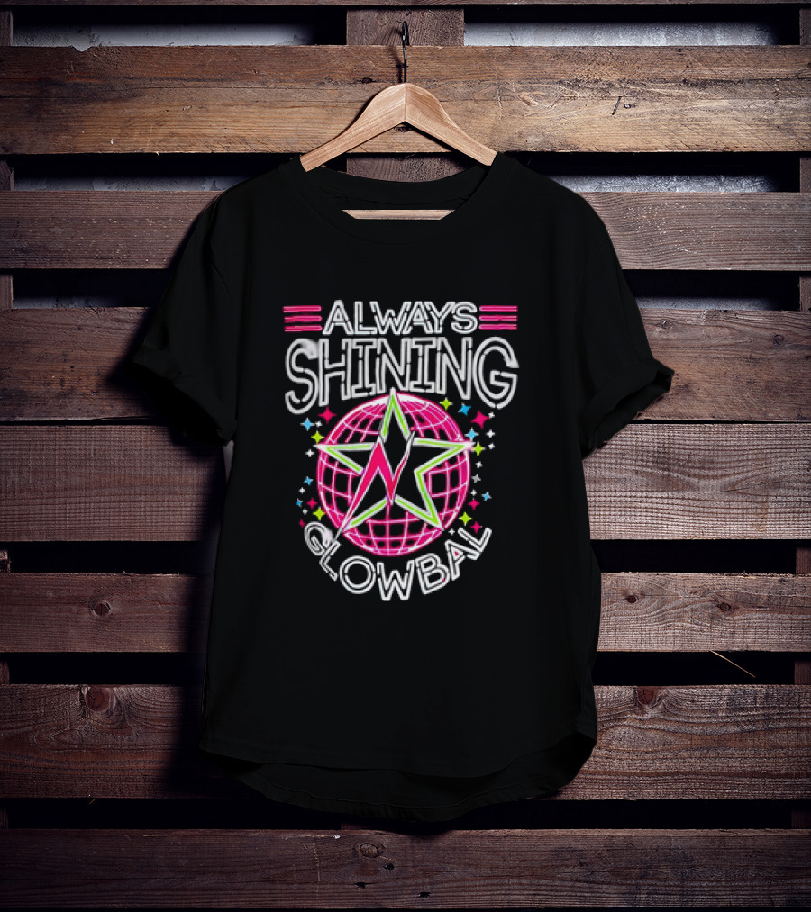 Always Shining Glowbals Neon Star Globe T-Shirt
